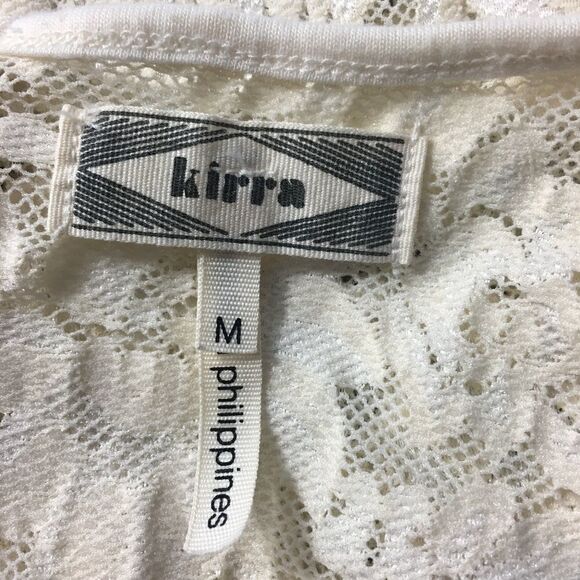 Kirra Cream Lace Cropped Top Size M - Picture 3 of 3